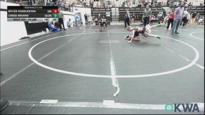 70 lbs Consolation - Myles Huddleston, Chickasha Wrestling vs Creed Bruens, Carl Albert