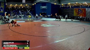 106 lbs Cons. Round 1 - Jacob Naylor, McDonogh vs Peyton Friedman, Bishop O`Connell High School