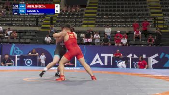 110 kg Final 3-5 - Hu Nuerlebieke, China vs Temuri Simsive, Georgia