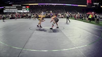 D2-144 lbs Semifinal - Jaron Bensinger, Gaylord HS vs Logan Dawson, Lowell HS