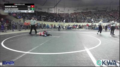 49 lbs Round Of 16 - Danger Welch, Claremore Wrestling Club vs Gatlen Ruminer, Sallisaw Takedown Club