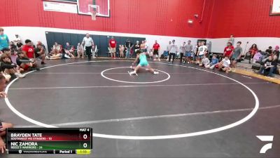 142 lbs Round 1 (6 Team) - Brayden Tate, Southwest MO Stingers vs Nic Zamora, Reece`s Warriors