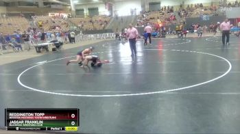 103 lbs Quarterfinal - Jaggar Franklin, Blackman Wrestling Club vs Reddington Topp, Houston Mustangs Youth Wrestling