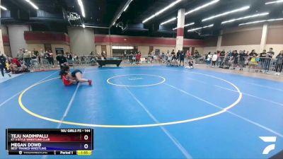 144 lbs Quarterfinal - Teju Nadimpalli, KT 3 Style Wrestling Club vs Megan Dowd, Best Trained Wrestling