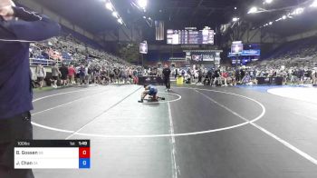 100 lbs Cons 32 #1 - Brody Gossen, South Dakota vs Jayren Chan, California