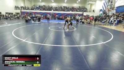 132 lbs Champ. Round 1 - Emmanuel Herrera, Hanford vs Wyatt Wells, Post Falls 2