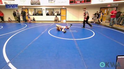 61 lbs Rr Rnd 3 - Archer Hardison, Verdigris Youth Wrestling vs Phoenix Wright, Caney Valley Wrestling