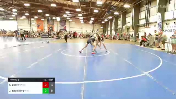 132 lbs Rr Rnd 2 - Kamden Everly, Team Nauman Black vs Jazz Spaulding ...