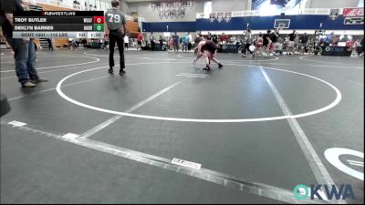 110 lbs Quarterfinal - Troy Butler, Weatherford Youth Wrestling vs Deklyn Barnes, Harrah