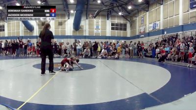 8U Boys FS - 40-43 Champ. Round 2 - Jeremiah Sanders, Red Cobra Wrestling Academy vs Jackson McKenzie, Contenders Wrestling Academy