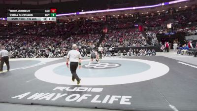 140 lbs 1st Place Match - Nora Johnson, Hartley vs Emma Shephard, Mass. Perry