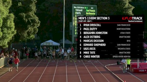 Men's 1500m, Heat 3