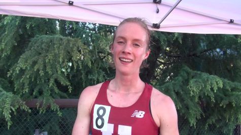 Paige Kouba after huge steeplechase PR at Stanford Invite