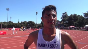 Eduardo Herrera after Stanford Invite HS 3K record
