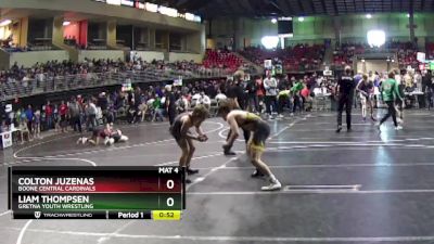 140 lbs Cons. Round 2 - Colton Juzenas, Boone Central Cardinals vs Liam Thompsen, Gretna Youth Wrestling