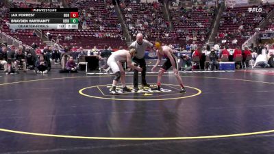 133 lbs Quarterfinal - Jax Forrest, Bishop McCort vs Brayden Hartranft, Berks Catholic