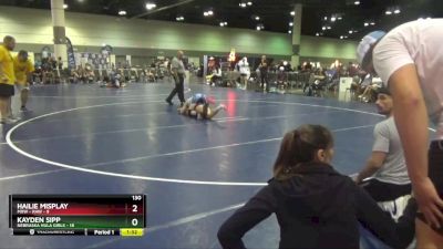 130 lbs Round 2 (6 Team) - Kayden Sipp, Nebraska Hula Girls vs Hailie Misplay, MXW - RAW