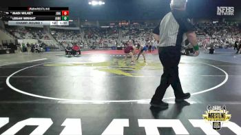 G6A-135 lbs Champ. Round 1 - Madi Wilkey, JENKS (Girls) vs Leeah Wright, JOHN MARSHALL (Girls)