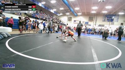 80 lbs Semifinal - Fysher Harris, Pawhuska Elks Takedown vs Hayden Beckwith, Miami