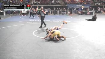 D 3 120 lbs Cons. Semi - Michael Rosalino Gonzalez, Albany vs Nathan Preece, Rosepine