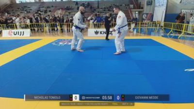 Nicholas Toniolo vs Giovanni Medde 2026 UIJJ TRIESTE BJJ CHALLENGE