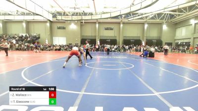 190 lbs Round Of 16 - Zaire Wallace, Norwich Free Academy vs Troy Giaccone, Glastonbury