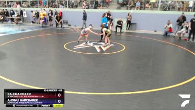 63 lbs Round 2 - Kaleila Miller, Alaska Battle Cats Wrestling Club vs Ahonui Harcharek, Avalanche Wrestling Association