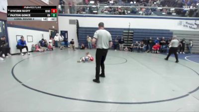 43 lbs Cons. Round 2 - Stetzen Scott, Kimberly Bulldog Wrestling Club vs Paxton Gonce, Idaho
