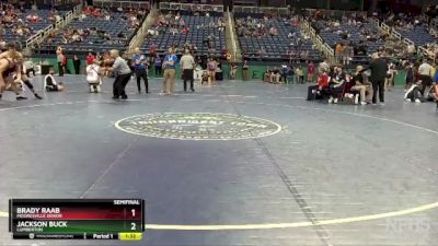 4A 190 lbs Semifinal - Jackson Buck, Lumberton vs Brady Raab, Mooresville Senior