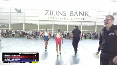 104-113 lbs Round 1 - Macie Anderson, Sanderson Wrestling Academy vs Alexa Marshall, Panguitch Wrestling