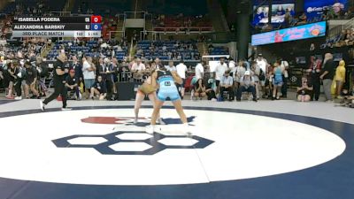 115 lbs 3rd Place Match - Isabella Fodera, California vs Alexandria Barskiy, New Jersey