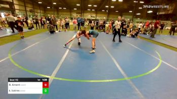 6-8E lbs Rr Rnd 3 - Bradley Ament, MarcAurele Wrestling Club vs Kayla Batres, South Side Wrestling Club