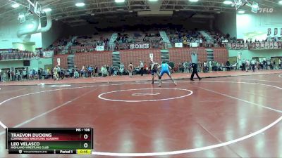 106 lbs Champ. Round 1 - Traevon Ducking, Contenders Wrestling Academy vs Leo Velasco, Highland Wrestling Club