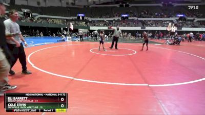 National 3-5 72 Champ. Round 1 - Cole Ervin, Smithfield Youth Wrestling vs Eli Barrett, Grizzly Wrestling Club