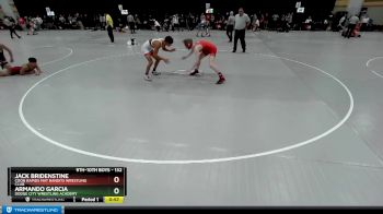 132 lbs Cons. Round 4 - Jack Bridenstine, Coon Rapids Mat Bandits Wrestling Club vs Armando Garcia, Dodge City Wrestling Academy
