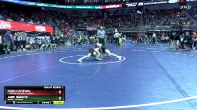 2A-120 lbs Champ. Round 1 - Ryan Hartwig, Clarion-Goldfield-Dows vs Jake Haugse, Mount Vernon