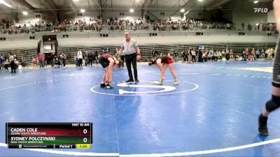 100 lbs Semifinal - Sydney Polczynski, Nixa Youth Wrestling vs Caden Cole, Ozark Youth Wrestling