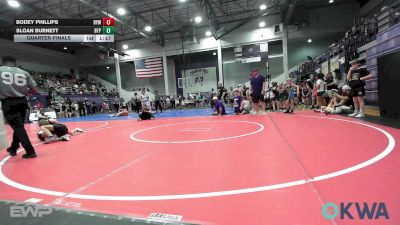 73-76 lbs Quarterfinal - Bodey Phillips, Bristow Elementary Wrestling Club vs Sloan Burnett, Tulsa Blue T Panthers