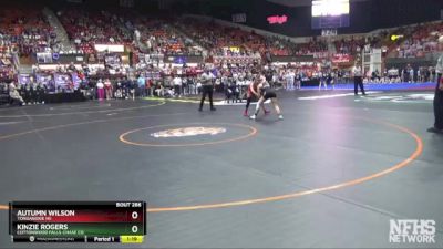 110 lbs Semifinal - Autumn Wilson, Tonganoxie HS vs Kinzie Rogers, Cottonwood Falls-Chase Co.