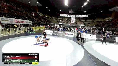 130 lbs Quarterfinal - Gabryella Austin, Vasky BrosPitman Wrestling Club vs Miako Pizzorno, California