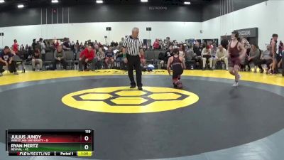 119 lbs Round 4 (6 Team) - Ryan Mertz, Revival vs Julius Jundy, Wrestling University