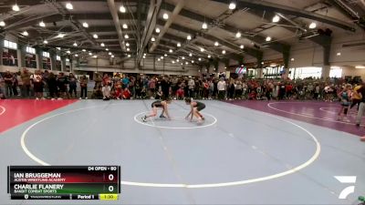 80 lbs Quarterfinal - Ian Bruggeman, Austin Wrestling Academy vs Charlie Flanery, Bandit Combat Sports