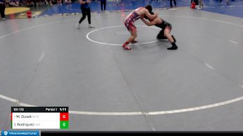 161-170 lbs Champ. Round 1 - Mason Dusek, Norfolk Catholic Takedown Club vs Isaac Rodriguez, Lexington Middle School