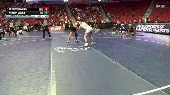 3A-144 lbs 5th Place Match - Stoney Wood, Indianola vs Trenton Byers, Council Bluffs Abraham Lincoln