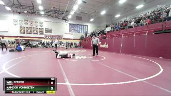 120 lbs Champ. Round 2 - Will Pfeifer, LIBERTY vs Kamdon VonHolten, RAY-PEC