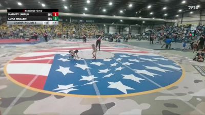 45 lbs Champ. Round 2 - Luka Muller, Sheridan Wrestling Club vs Harvey Unruh, Billings Wrestling Club