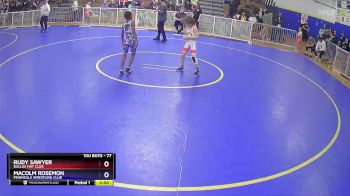 77 lbs Round 3 - Rudy Sawyer, Dallas Mat Club vs Macolm Rosemon, Peninsula Wrestling Club