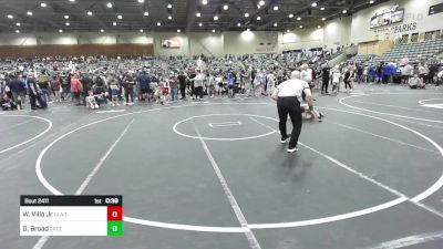 62 lbs Quarterfinal - William Villa Jr, Gladiator Wrestling vs Declan Broad, Greenwave Youth WC