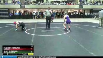 132 lbs Champ. Round 2 - Madison Mercurio, Waunakee vs Emily Anderson, West Salem/Bangor