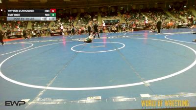 94 lbs 3rd Place - Payton Schroeder, Top Notch Wrestling Club vs Emy Rice, Prodigy Elite Wrestling